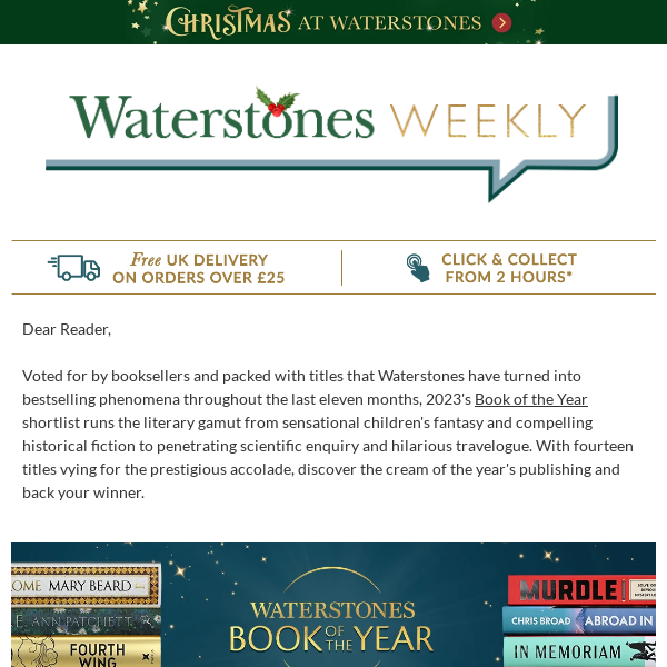 Your Waterstones Weekly