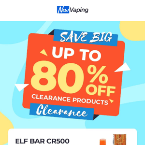 We carefully select the popular vape clearance items! Just take a look now! £2.99 Elf bar and more amazing deals!