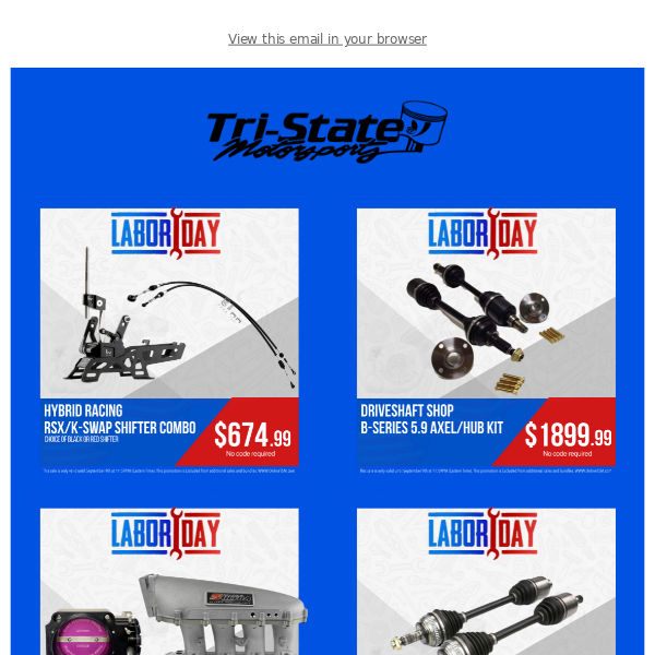 Labor Day Combos and Savings!