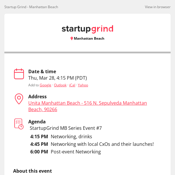 Startup Grind, join us for March SG-MB event - Useclassify, Hoppn, Redro.ai and more