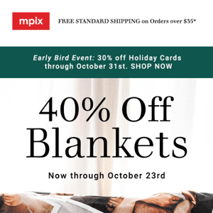Two Days Only: 40% off Blankets ✨