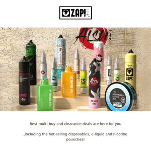 Multi-buy deals and Clearance from ZAP!Juice!