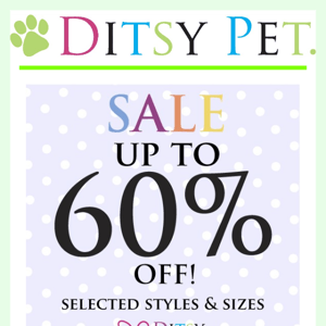 🐶 SALE! Upto 60% OFF Selected Styles & Sizes