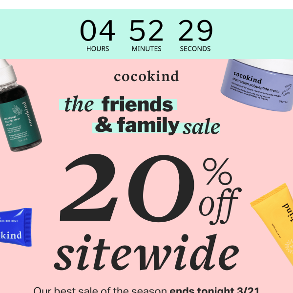 A FEW HOURS LEFT: 20% OFF