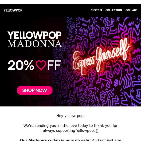 20% off Madonna Neons: Absolutely No Regrets!✨🎤