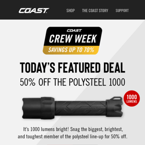 1000 Lumens For 50% Off