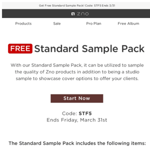 7 Days Only! Get Free Standard Sample Pack Now!
