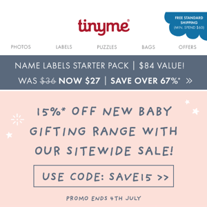 MID YEAR SALE! Shop & SAVE on NEW & Classic Products by Tinyme