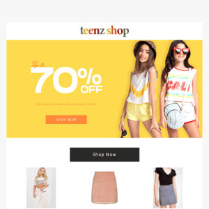 Summer Sale Up to 70% Off