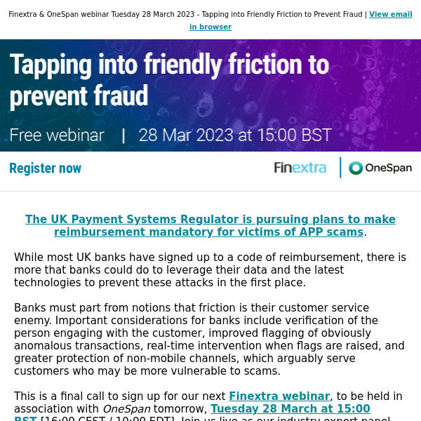 Finextra find out why tougher measures are being introduced to combat APP fraud