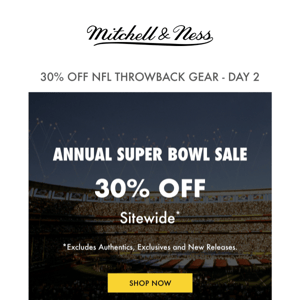 30% Off Sitewide for Our Annual Super Bowl Sale 🏈🔥