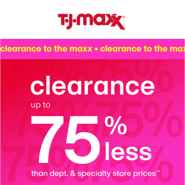 Clearance: SAVE UP TO 75%** 😲​
