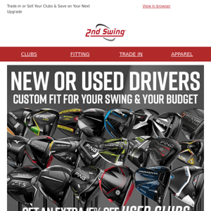 New and Used Drivers Custom Fit for Your Swing & Your Budget ⛳ Extra 15% OFF Used Clubs