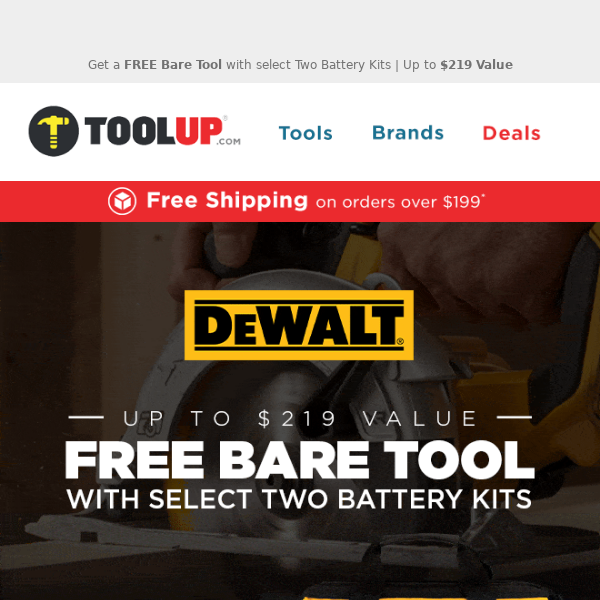 DeWalt Build-A-Kit Deals - Up to $219 Savings