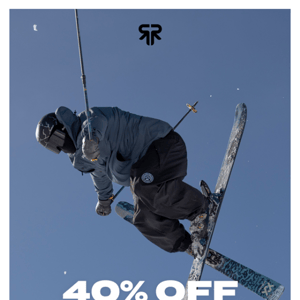 40% off snow helmets and goggles 💸