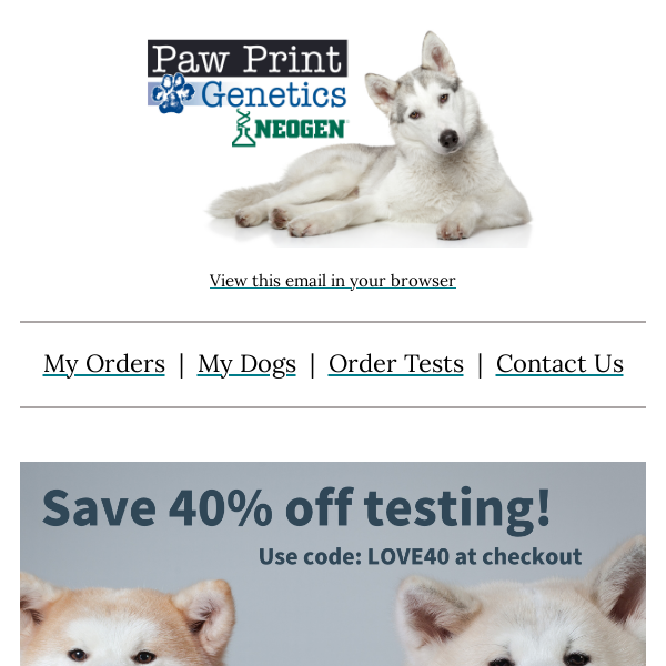Paw Print Genetics, last chance to save!