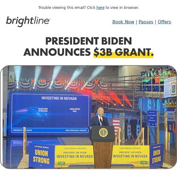 President Biden Announces Grant Money for Rail Expansion.