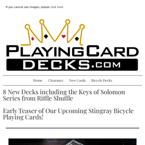 8 New Decks and a Preview!