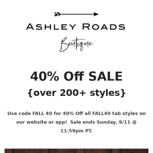 40% Off SALE {starts now}