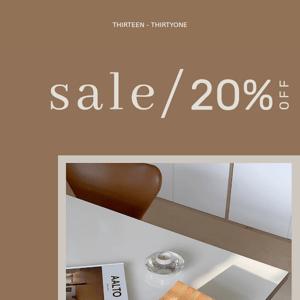 Seasonal SALE: 20% OFF everything