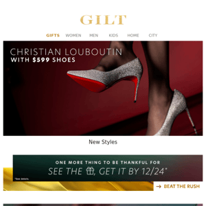 Christian Louboutin: $599 Shoes & More New Women | Everything $25 for 48 Hours