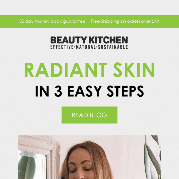 Want to have radiant skin in 3 easy steps? ✨