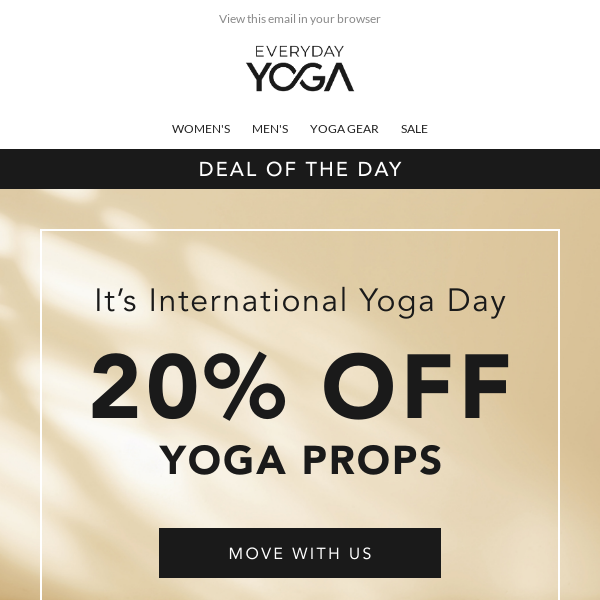 Celebrate International Yoga Day with 20% off Yoga Props! - Everyday Yoga