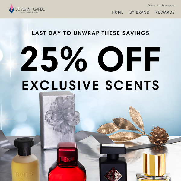 Get 25% OFF Rare Fragrances 🎁 24 hrs left...