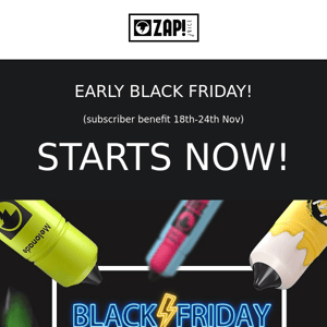 ZAP! JUICE 75% off for Early Black Friday