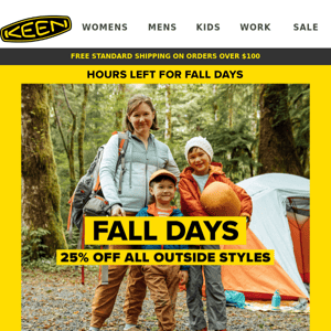 Hours Left For Fall Days Savings 🍂 ⏰