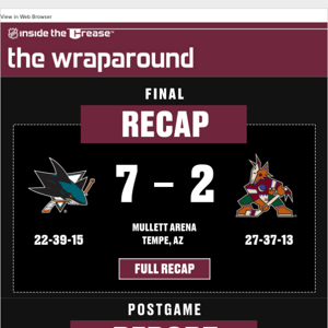 Your Arizona Coyotes postgame recap!