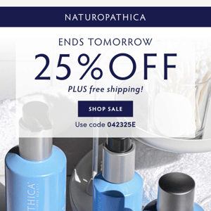 25% OFF Ends TOMORROW!