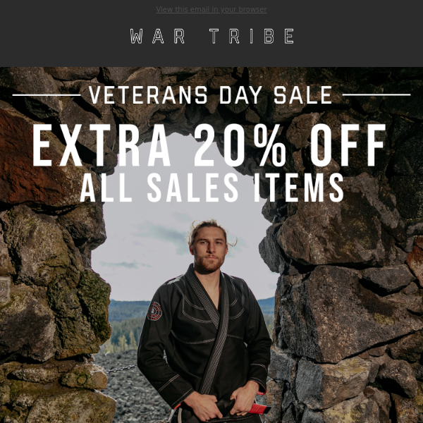 Happy Veterans Day! Extra 20% Off Sales Items