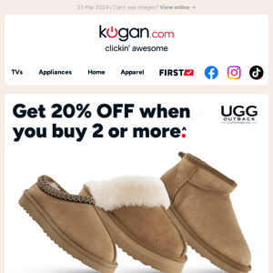 Get 20% OFF when you buy 2 or more Outback uggs