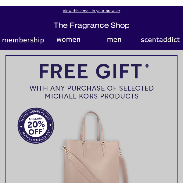 Free Michael Kors Bag - The Fragrance Shop