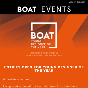 Entries open for Young Designer of the Year