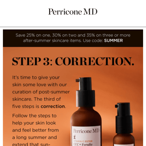 Step three: correct and repair your after-summer skin.