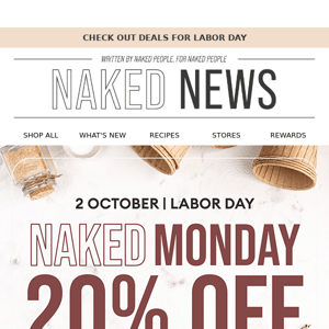 20% OFF this LABOR DAY!