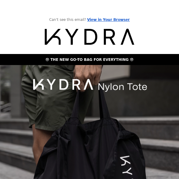 Say hello to the new KYDRA Nylon Tote Bag 🛍