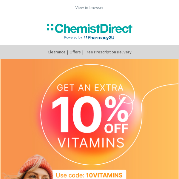 Save an Extra 10% on Vitamins