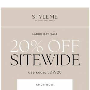 Early Access: 20% OFF SITEWIDE