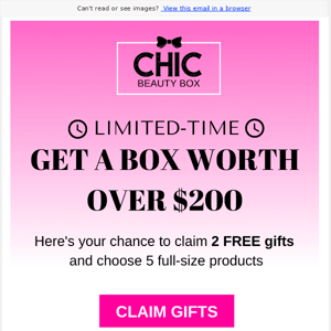 Claim 2 FREE gifts before it's too late 