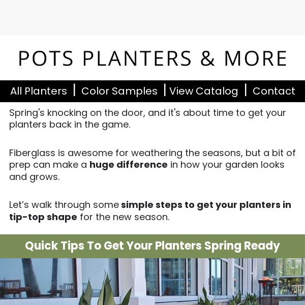 4 Quick Tips To Get Your Planters Spring Ready