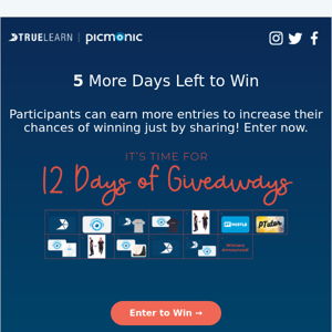 5 More Days of Giveaways
