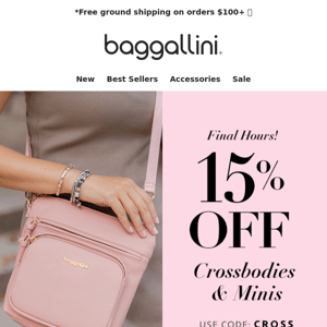 Final Hours 🎉 15% off Crossbodies & Minis