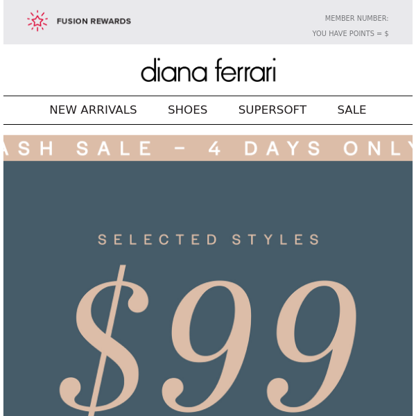 FLASH SALE | Selected Styles $99 & Under*