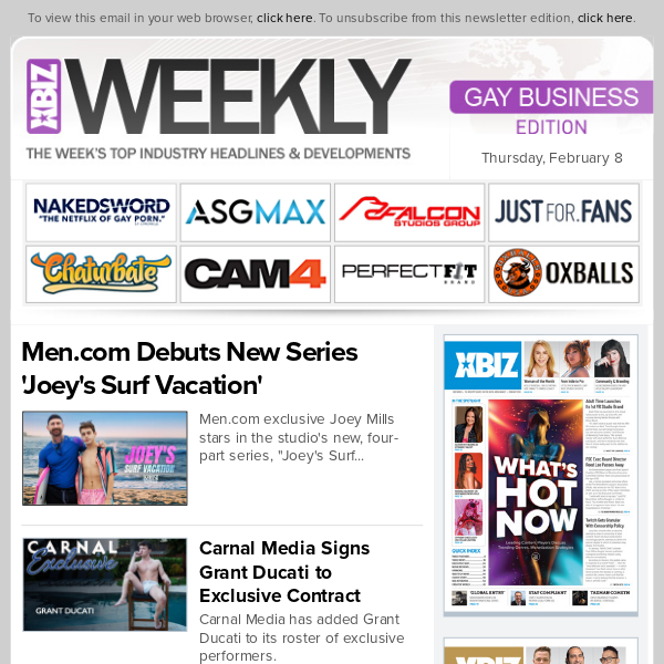 XBIZ Weekly - Gay Business Edition
