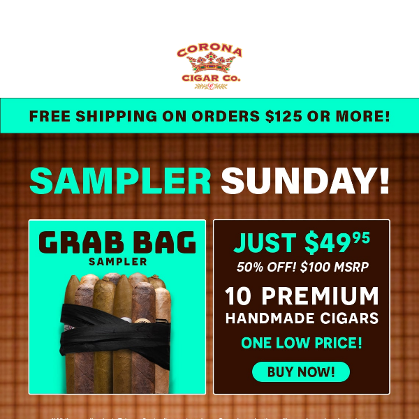 Sampler Sunday: Grab Bag Cigar Sampler [50% OFF!]