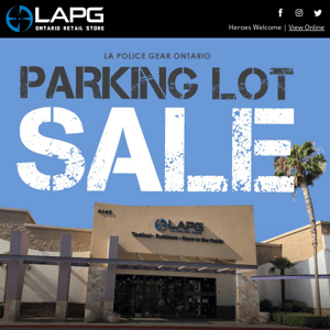 Don't miss the Parking Lot Sale this Saturday!