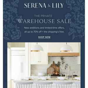 You’re invited to our Private Warehouse Sale.